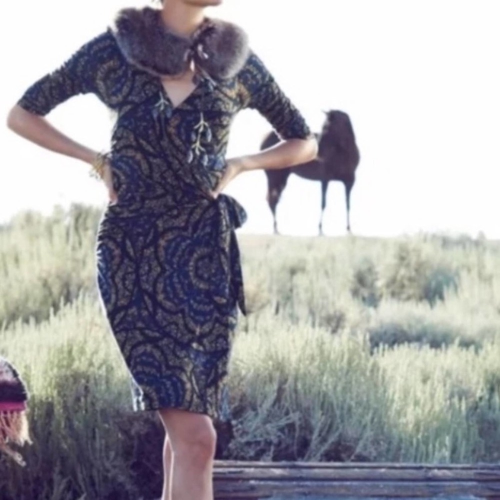 Anthropologie Vanessa Virginia Tie Wrap Dress - Picture 8 of 10